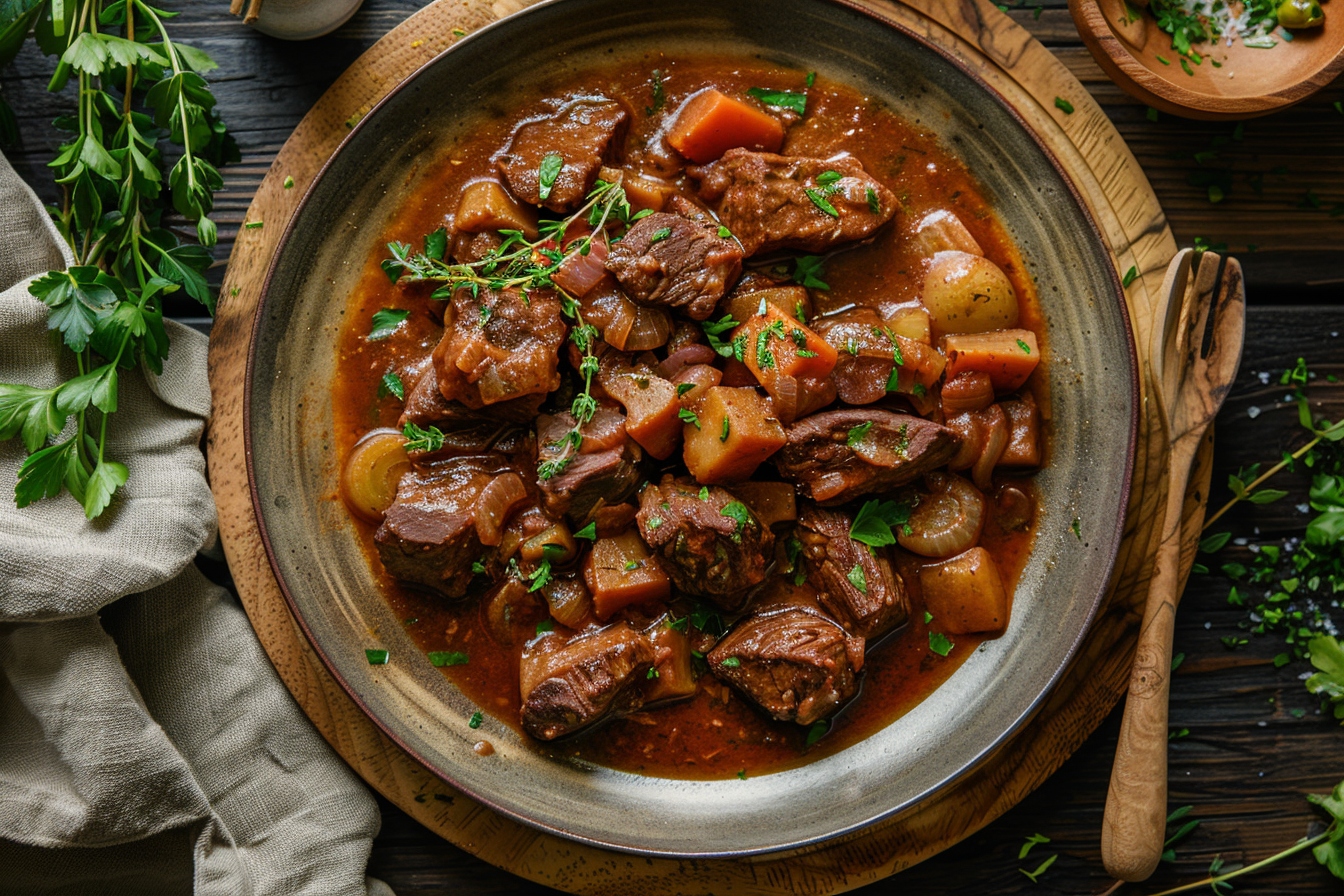 Réinventer le Classique : Le Boeuf Bourguignon Sans Vin