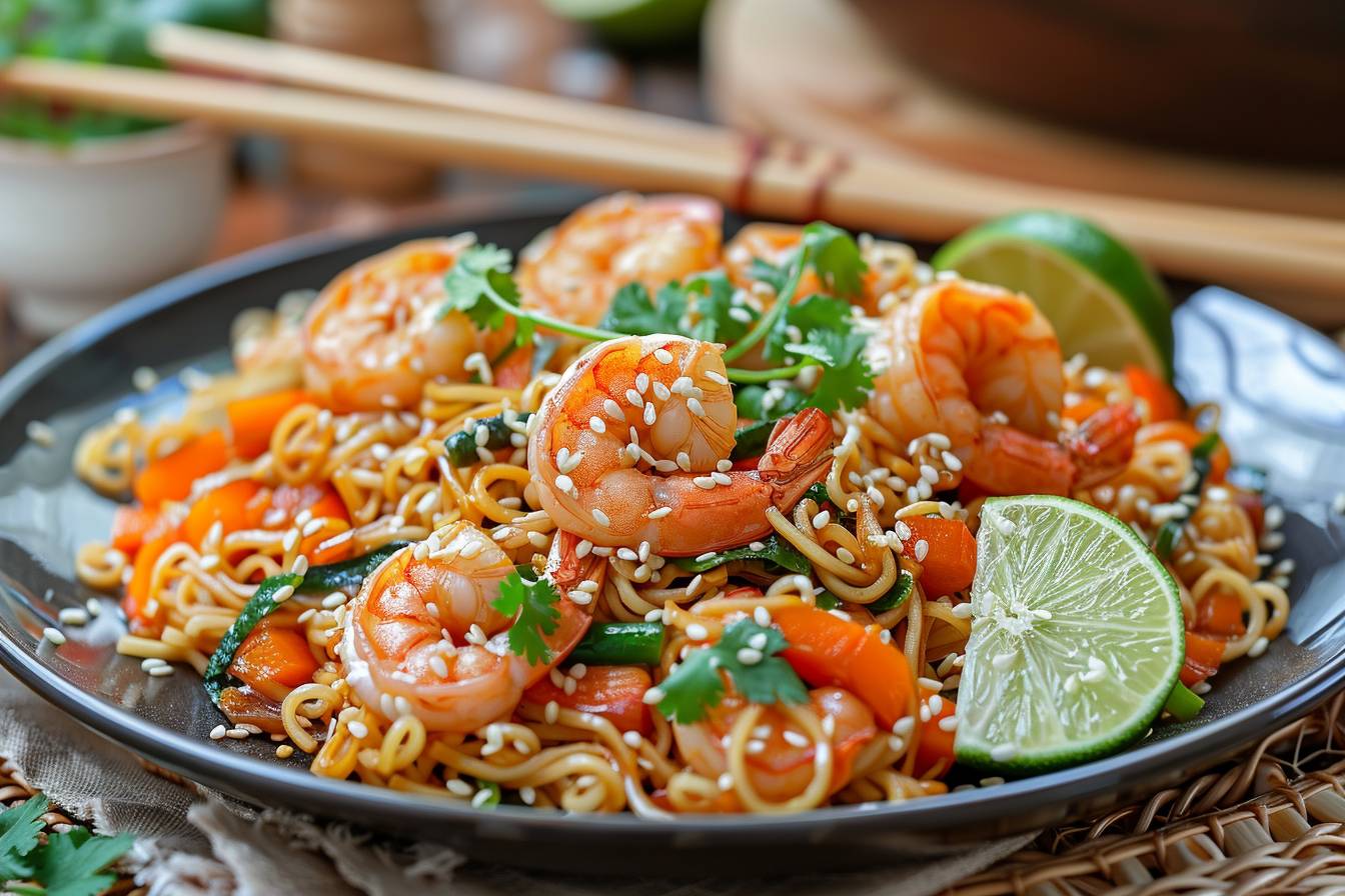Les ingrédients clés pour réussir vos nouilles chinoises aux crevettes