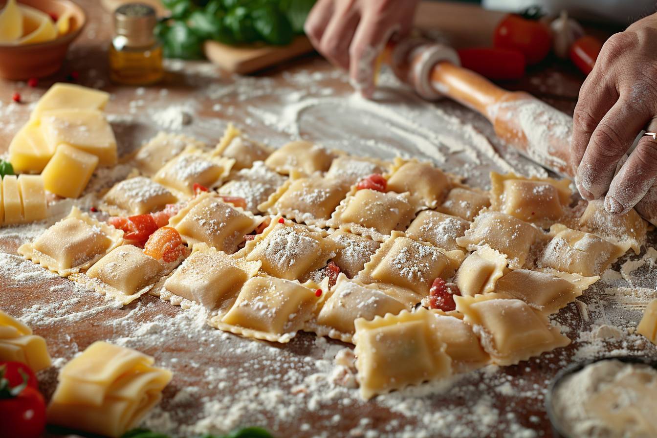 Le façonnage des raviolis : une étape créative et technique